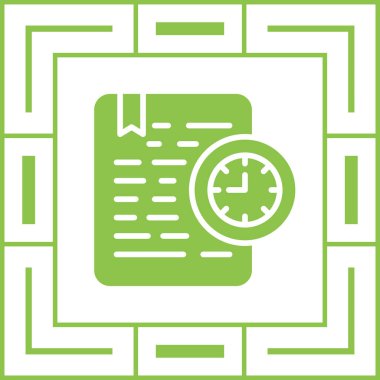 Belge Süresi Sona Erme Ağı vektör illüstrasyonu