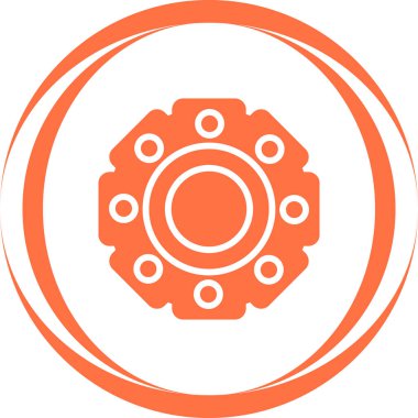 Nut Ayırılmış Simgesini Kilitle, Beyaz Arkaplanda Fındık Simgesini Vidala 