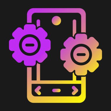 akıllı telefon web simgesi vektör çizimi 