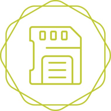 Sd Card web simgesi, basit vektör illüstrasyonu