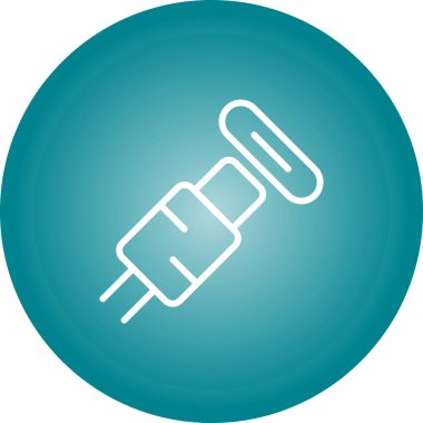 usb kablo simgesi, vektör illüstrasyonu basit tasarım