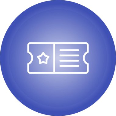 Bilet web simgesi, basit vektör illüstrasyonu