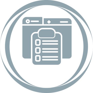 Checklist icon, vector illustration simple design