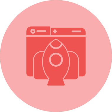 roket simgesi, vektör illüstrasyonu basit tasarım