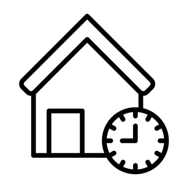 Yapım Gecikmesi simgesi, vektör illüstrasyonu 