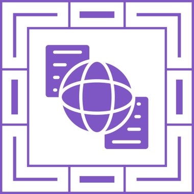 Belge Paylaşımı Web simgesi vektör çizimi