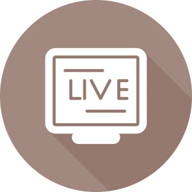 Live Stream modern simgesinin vektör illüstrasyonu