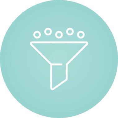 Filtre ağ simgesi, basit vektör illüstrasyonu