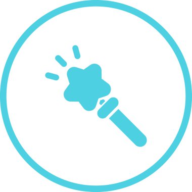 Sihirli Değnek Modern simgesinin vektör çizimi     
