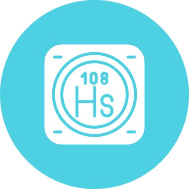 Periyodik tablonun kimyasal elementinin web illüstrasyonu