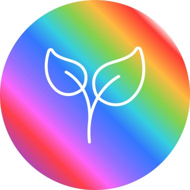 Yaprak ağ simgesi, vektör illüstrasyonu