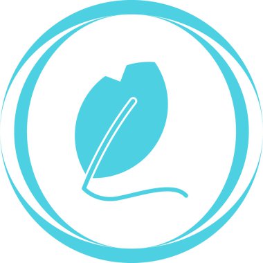 Tüy kalem. Web simgesi basit illüstrasyon