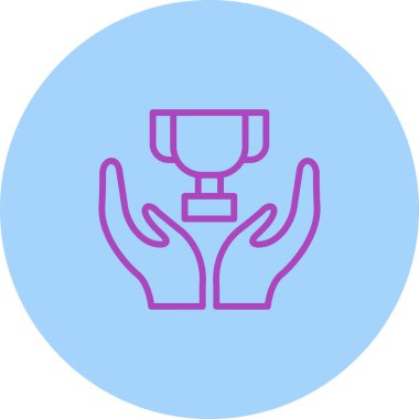 Kupa. Web simgesi basit illüstrasyon