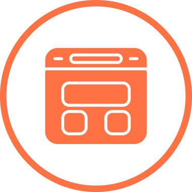 Web tarayıcı simgesi, vektör illüstrasyonu basit tasarım