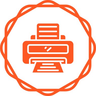 Yazıcı web simge vektör çizim 