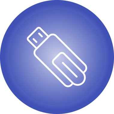 usb flash disk simgesinin vektör çizimi 