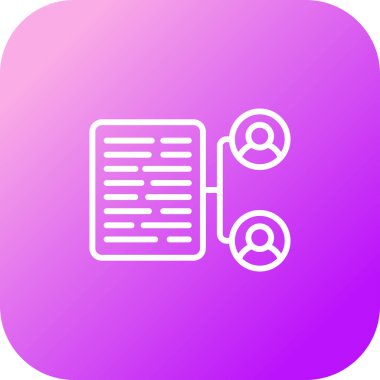 Belge İşbirliği simgesi, vektör illüstrasyonu basit tasarım