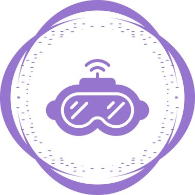 VR gözlük simgesinin vektör illüstrasyonu 