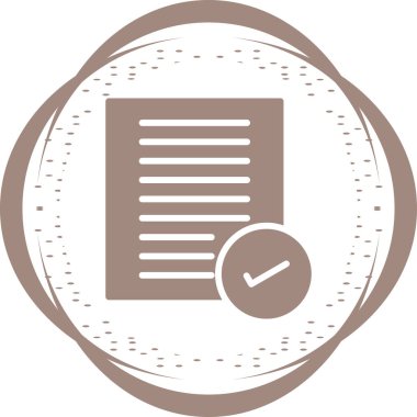 Kontrol edildi. Web simgesi basit illüstrasyon