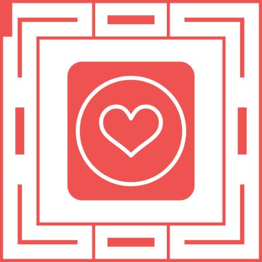 Kalp. Web simgesi basit illüstrasyon 