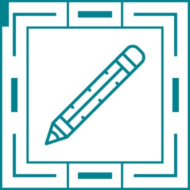 Kalem. Web simgesi basit illüstrasyon 