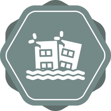 Flood simgesinin vektör illüstrasyonu