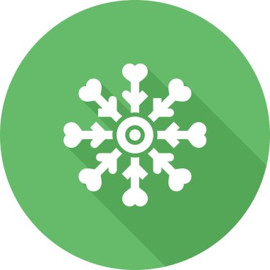 Kar Tanesi simgesi, basit web illüstrasyonu