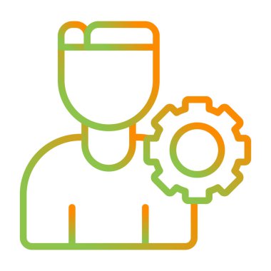 Teknik Destek simgesi, vektör illüstrasyonu basit tasarım