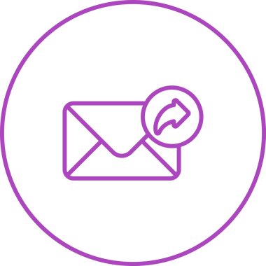 E- posta yönlendirme ağ simgesi, vektör illüstrasyonu