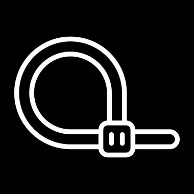 Kablo bağı simgesi, vektör illüstrasyonu basit tasarım