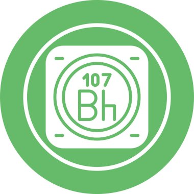 Periyodik tablonun kimyasal elementinin web illüstrasyonu