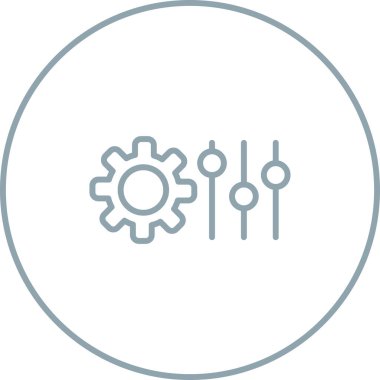 Simge, web düğmesi, basit vektör illüstrasyonu ayarlanıyor