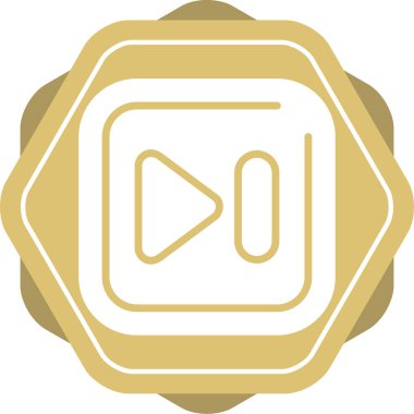 Sonraki Parça Meydanı Simgesi, basit vektör illüstrasyonu 