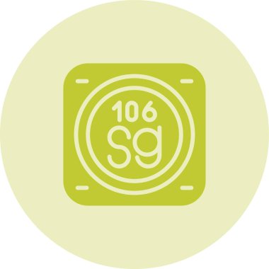 Kimyasal Element Web simgesi vektör çizimi