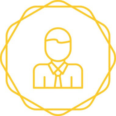 Muhasebeci avatar simgesinin vektör çizimi