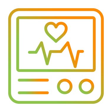 Kalp Atışı İzleyici web simgesi, basit vektör illüstrasyonu 