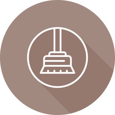 süpürge web simgesi illüstrasyonu