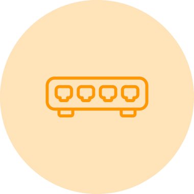 Ethernet Geçiş Ağı simgesinin vektör çizimi