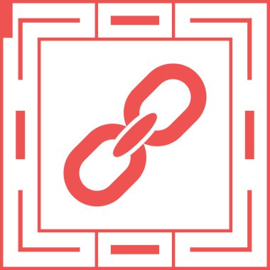 URL imza web simgesi, basit vektör illüstrasyonu