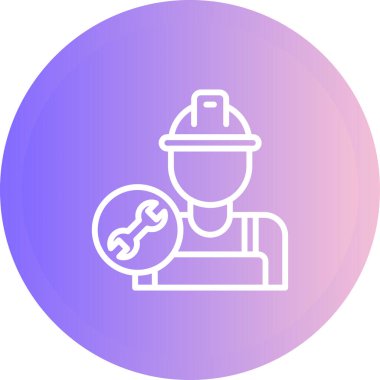 Tesisatçı. Web simgesi basit tasarım