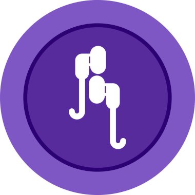 Kulaklıklar. Web simgesi basit illüstrasyon
