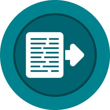 Belge Aktarma web simgesi, basit illüstrasyon 