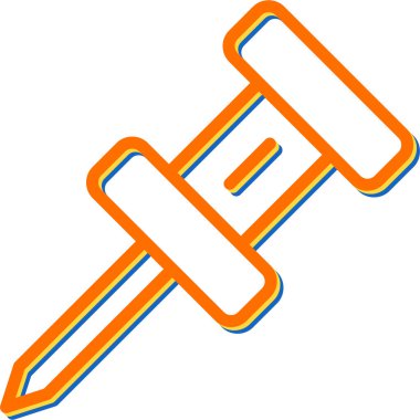 Pushpin web simgesi vektör illüstrasyonu