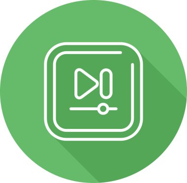 vector illustration of Video Next Track Square icon