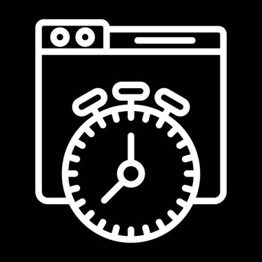 Basit bir kronometre. vektör simgesi