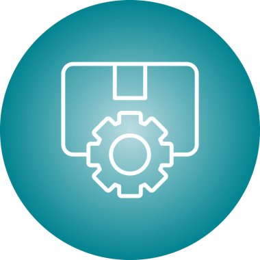 Paket teslim simgesi, vektör illüstrasyonu  