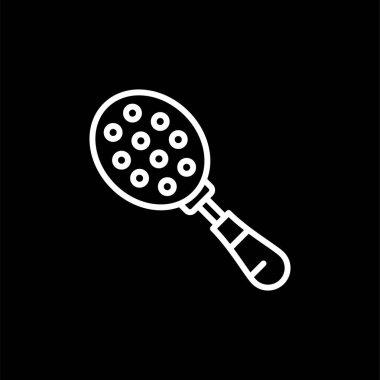 Slotted Spoon simgesi tasarımı. vektör illüstrasyonu.