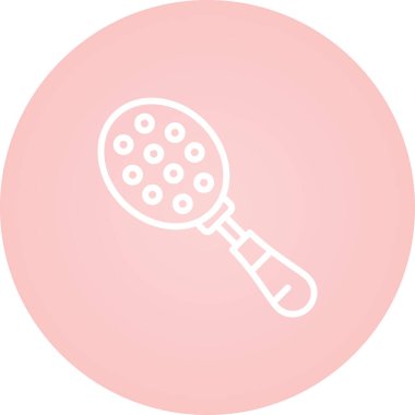 Slotted Spoon simgesi tasarımı. vektör illüstrasyonu.
