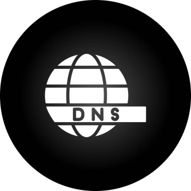 DNS Sunucu web simgesi, basit illüstrasyon