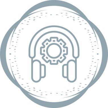 kulaklık web simgesi, vektör çizim 